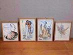 Houtenlijst met boorduur afbeelding 27.5x22.5 en 33x22.5 cm, Ophalen of Verzenden, Hout, Minder dan 50 cm, Minder dan 50 cm