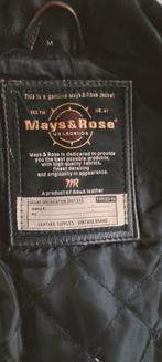 Mays & Rose leren jas, Maat 52/54 (L), Mays & rose, Bruin, Ophalen of Verzenden