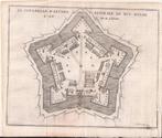 Antwerpen La Citadelle d'Anvers Kopergravure Harrewijn 1700, Antiek en Kunst, Kunst | Etsen en Gravures, Ophalen of Verzenden