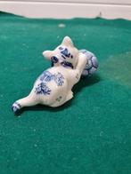-	Beeld poes m60 delfts blauw, Ophalen of Verzenden