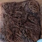 kussen schapenvacht, Ophalen, Nieuw, Bruin, Vierkant
