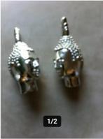 2 Boedha kopjes zilverkleur H 15 Br 7 cm, Ophalen of Verzenden, Zo goed als nieuw