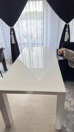 Witte hoogglans tafel, Huis en Inrichting, Tafels | Eettafels, Ophalen, Overige materialen, 150 tot 200 cm, Zo goed als nieuw
