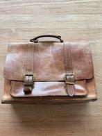Leren akte/schooltas, Gebruikt, Bruin, Aktetas of Boekentas, Ophalen of Verzenden