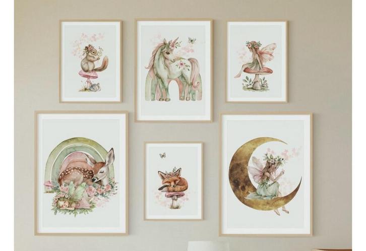 Waggel en Vriendjes Posterset - Helemaal Nieuw, Huis en Inrichting, Woonaccessoires | Schilderijen, Tekeningen en Foto's, Zo goed als nieuw