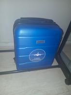 Blauwe Flightcase / Reiskoffer - Cabin Luggage, Wieltjes, Hard kunststof, Minder dan 50 cm, Ophalen of Verzenden