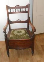 Victoriaans 'kamer-gemak' massief mahonie en velours, Ophalen