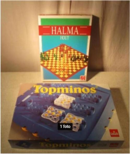 2 Prima Gezelschapspellen - Halma en Topminos, Hobby en Vrije tijd, Gezelschapsspellen | Bordspellen, Zo goed als nieuw, Ophalen of Verzenden