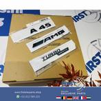 W177 A45 AMG LOGO SET ZWART EMBLEMEN SET Mercedes A KLASSE 4, Ophalen of Verzenden, Gebruikt, Mercedes-Benz