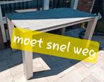 Prachtige tuintafel - hardsteen/ roestvrijstaal, Ophalen, Zo goed als nieuw, Rechthoekig, Overige materialen