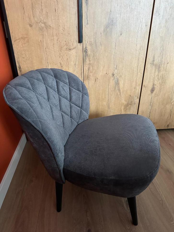 Fauteuil Vita - stof - grijs, Huis en Inrichting, Fauteuils, Zo goed als nieuw, Hout, Stof, 50 tot 75 cm, Minder dan 75 cm, Ophalen