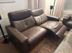 Leren relaxbank - Twee en drie persoons, Ophalen, Gebruikt, Driepersoons, Rechte bank