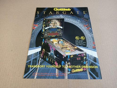 Flyer: Gottlieb Stargate (1994) Flipperkast, Verzamelen, Automaten | Flipperkasten, Gebruikt, Bally, Verzenden