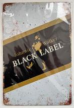 Johnnie Walker black label whisky metalen wandbord 20x30 cm, Verzamelen, Merken en Reclamevoorwerpen, Ophalen of Verzenden, Zo goed als nieuw
