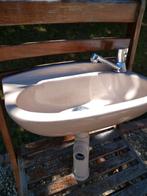 Retro beige / bruin toilet fonteintje wc wasbakje, Toilet, Gebruikt, Ophalen of Verzenden