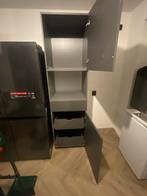 Häcker hoge keukenkast voor oven/magnetron, Ophalen, Minder dan 50 cm, 200 cm of meer, Zo goed als nieuw