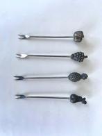 Verzilverde vorkjes met fruitgreepje, Ophalen of Verzenden