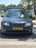 Saab 9-3 1.8 T Sport Estate AUT 2006 Blauw schuifdak airco, Auto's, Saab, 1998 cc, Stof, Zwart, 4 cilinders