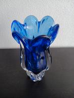 Jozef Hospodka Chrisba Art Glass Vaas Koningsblauw, Ophalen of Verzenden