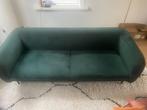 Velours groene bank, Huis en Inrichting, Banken | Bankstellen, Ophalen, Velours, Tweepersoons, 75 tot 100 cm