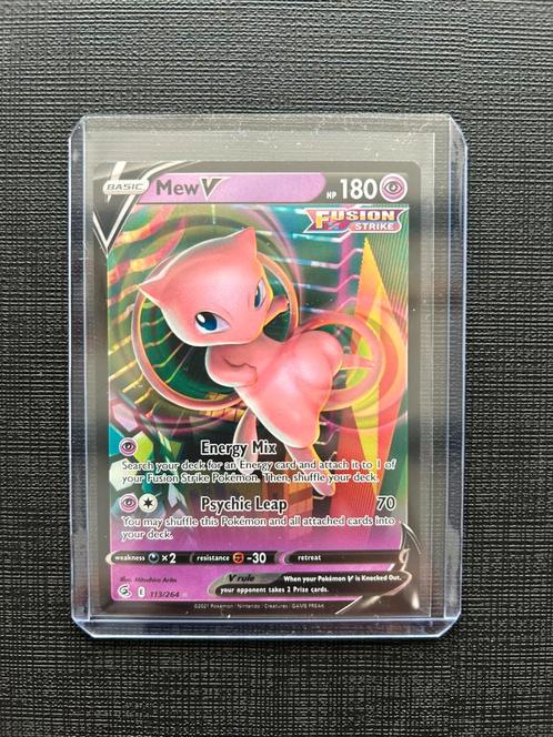Mew V 113/264 Pokémon Kaart, Hobby en Vrije tijd, Verzamelkaartspellen | Pokémon, Zo goed als nieuw, Losse kaart, Foil, Verzenden