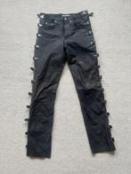 Leren broek met gespen maat 31, Kleding | Heren, Broeken en Pantalons, Zwart, Overige maten, Ophalen of Verzenden, Chamra
