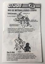 GI Joe Instructies ‘88: Cobra Machine Gun Nest (MAP). F, Gebruikt, Ophalen of Verzenden
