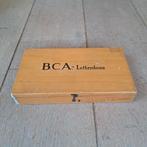 Oude vintage houten letterdoos BCA school educatief *Etage3*, Gebruikt, ., Ophalen of Verzenden, .