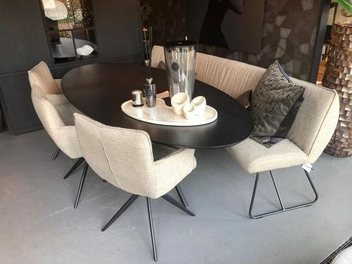 Set Vailo van Nouvion , Eetbank + 3 stoelen met hoge korting, Huis en Inrichting, Stoelen, Nieuw, Vijf, Zes of meer stoelen, Metaal