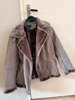Topshop Winterjas Suede Look - Maat 36, Ophalen of Verzenden, Zo goed als nieuw, Maat 36 (S), Beige