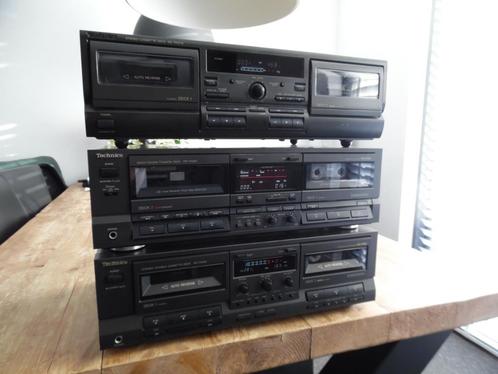 3 x Technics autoreverse Cassettedeck met werk (Lees text), Audio, Tv en Foto, Cassettedecks, Dubbel, Overige merken, Auto-reverse
