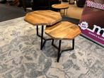 Salontafel 2-Delig 8-Hoekig Mango Direct/leverbaar E-7258, Huis en Inrichting, Ophalen, Minder dan 50 cm, Nieuw, Minder dan 50 cm