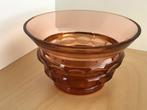 Bruine transparant schaal. Art Deco, Antiek en Kunst, Ophalen of Verzenden