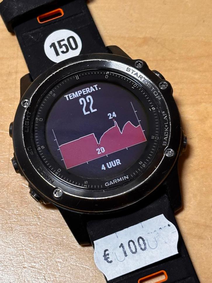 Garmin Fenix 3 Saffier - (GPSinruil-nr 150), Sieraden, Tassen en Uiterlijk, Sporthorloges, Gebruikt, Android, Zwart, Afstand, GPS