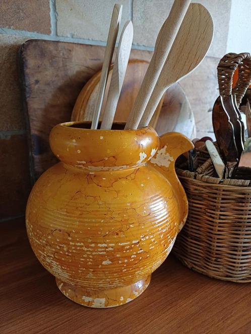 Brocante sleetse oker Kan / Black Pottery Colombia vaas, Antiek en Kunst, Antiek | Keramiek en Aardewerk, Ophalen of Verzenden