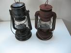 2 Antieke stal storm petroleum lantaarn lampen samen €50.00, Ophalen of Verzenden
