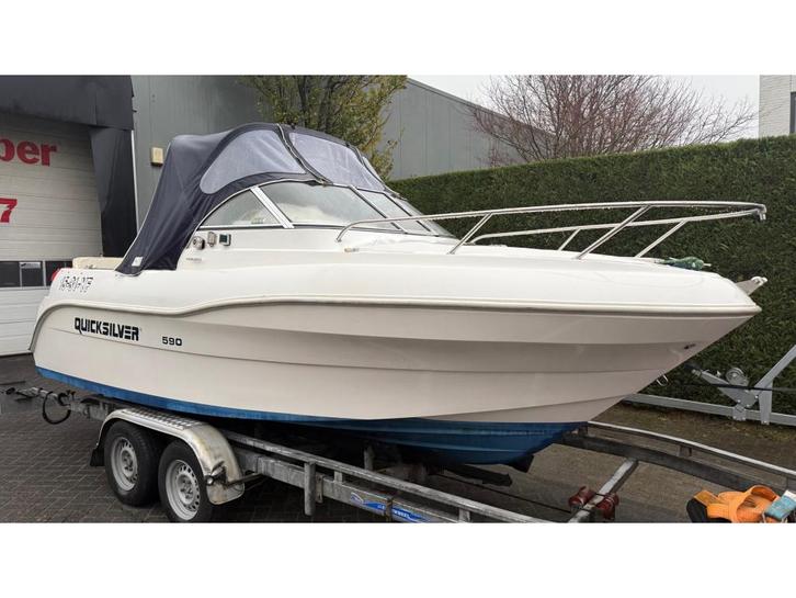 Quicksilver 590, Watersport en Boten, Motorboten en Motorjachten, Gebruikt, Polyester, Tot 6 meter, Benzine, 50 pk of meer