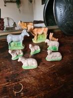 Oude gipsen beestjes voor kerststal / kerstgroep., Diversen, Kerst, Ophalen of Verzenden, Gebruikt
