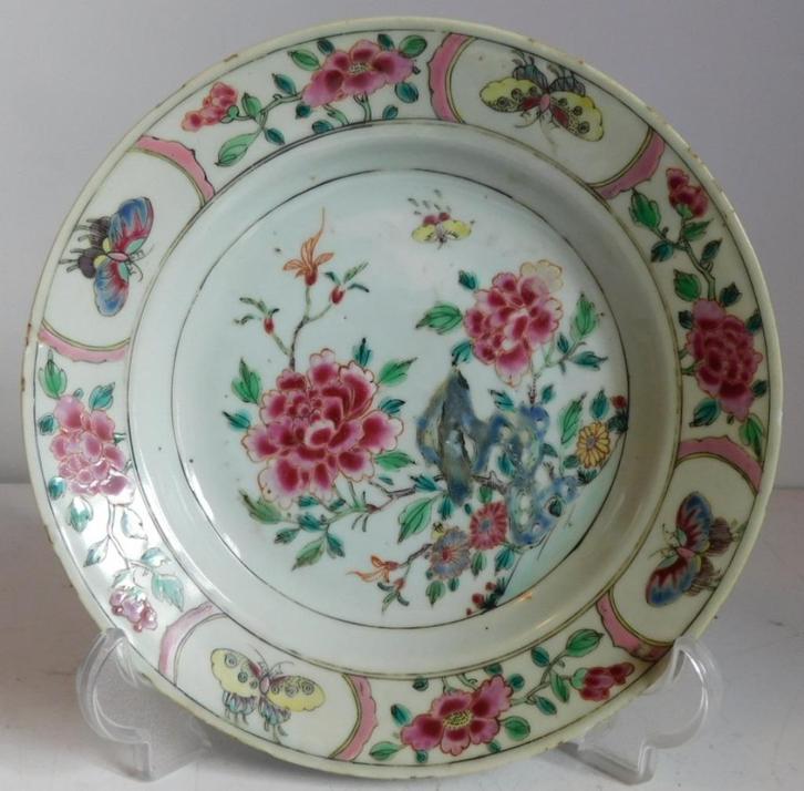 Antiek Chinees porseleinen Yongzheng bord, Antiek en Kunst, Kunst | Niet-Westerse kunst, Ophalen of Verzenden