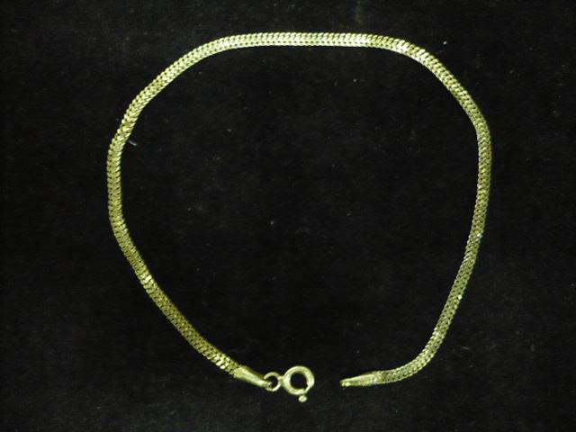 14 karaat gouden armband 18.5 cm - 1.4 gram breed ca. 2 mm, Ophalen of Verzenden, Gebruikt, Goud, Goud