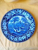 wandbord wilderose delfts blauw, Ophalen of Verzenden