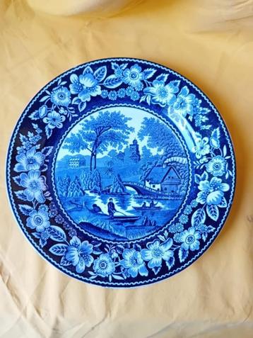 wandbord wilderose delfts blauw beschikbaar voor biedingen