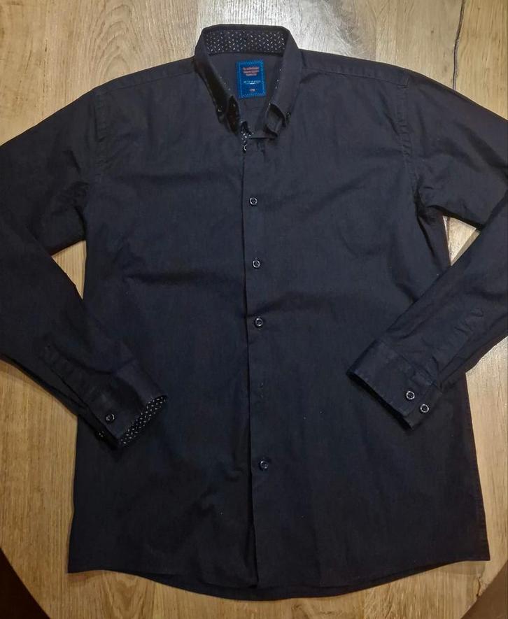 ZGAN zwart overhemd - blouse, 158-164,  merk: Sette Fratelli, Kinderen en Baby's, Kinderkleding | Maat 158, Zo goed als nieuw