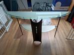 Bijzettafel design, Huis en Inrichting, Tafels | Bijzettafels, Ophalen, Gebruikt, Glas, 75 cm of meer
