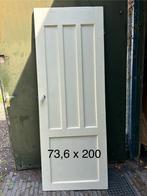 5 oude paneeldeuren met porseleinen deurkrukken, Doe-het-zelf en Verbouw, Deuren en Horren, Ophalen, Gebruikt, 80 tot 100 cm, Binnendeur
