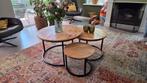 3 salontafels met diameter van 73, 58 en 43 cm, Ophalen, Gebruikt, 50 tot 100 cm, Rond