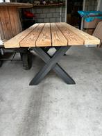 Douglas tuintafel met X-poten nieuw, Tuin en Terras, Tuintafels, Ophalen of Verzenden, Nieuw, Rechthoekig