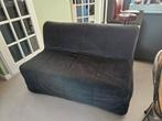 Slaapbank IKEA Lycksele, Ophalen, Zwart, Tweepersoons, 140 cm