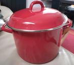 Degelijke rood emaille soeppan stamppotpan 5L, Huis en Inrichting, Keuken | Potten en Pannen, Ophalen of Verzenden, Gebruikt, Overige materialen