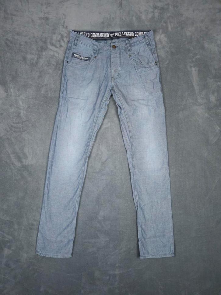 PME Legend Broek Commander W33 L36 Regular Fit Lichtblauw, Kleding | Heren, Spijkerbroeken en Jeans, Zo goed als nieuw, W33 - W34 (confectie 48/50)